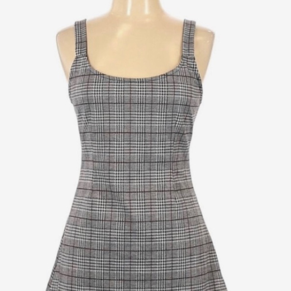 Forever 21 Plaid Grey Mini Dress
